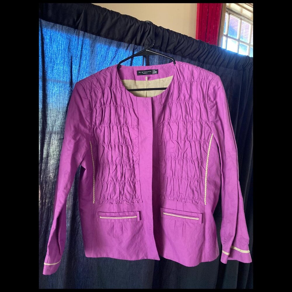 Brand New Elie Tahari Exclusively for Saks Fifth Avenue Purple Blazer - XL